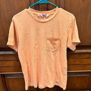 Good Condition S/S Pocket Tee Orange Garment Dyed Size S